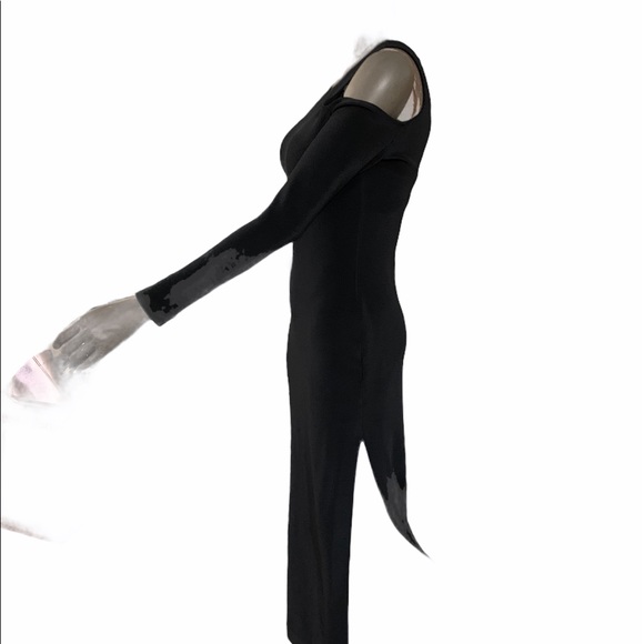 Vintage 90’s Expo Nite cold shoulder maxi dress - Picture 2 of 11